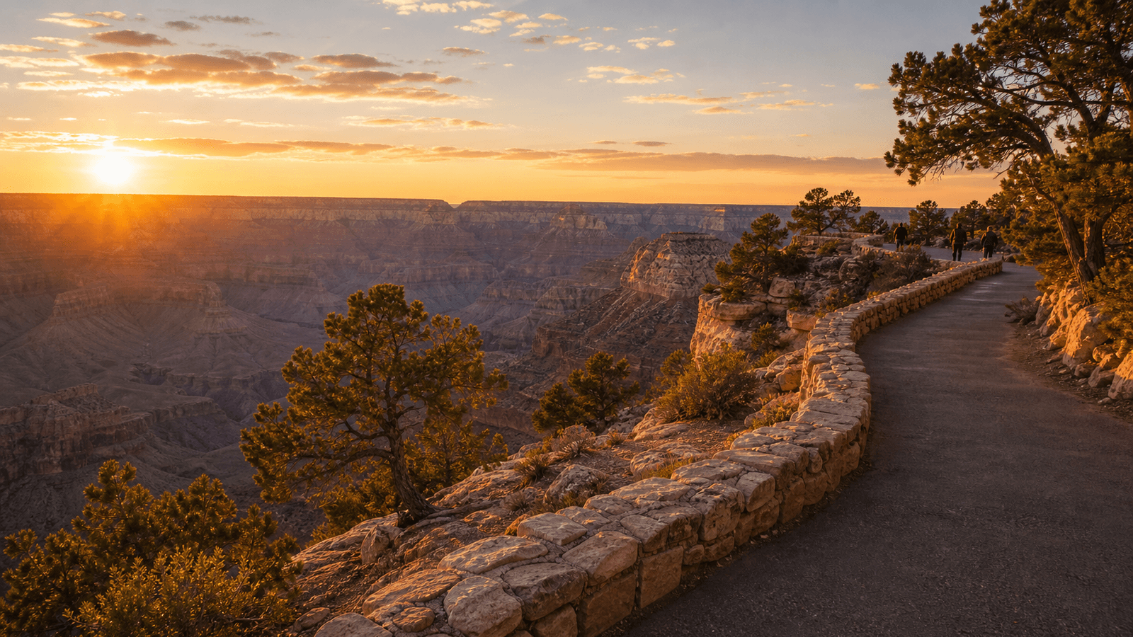 South Rim Sunrise und Rim Trail