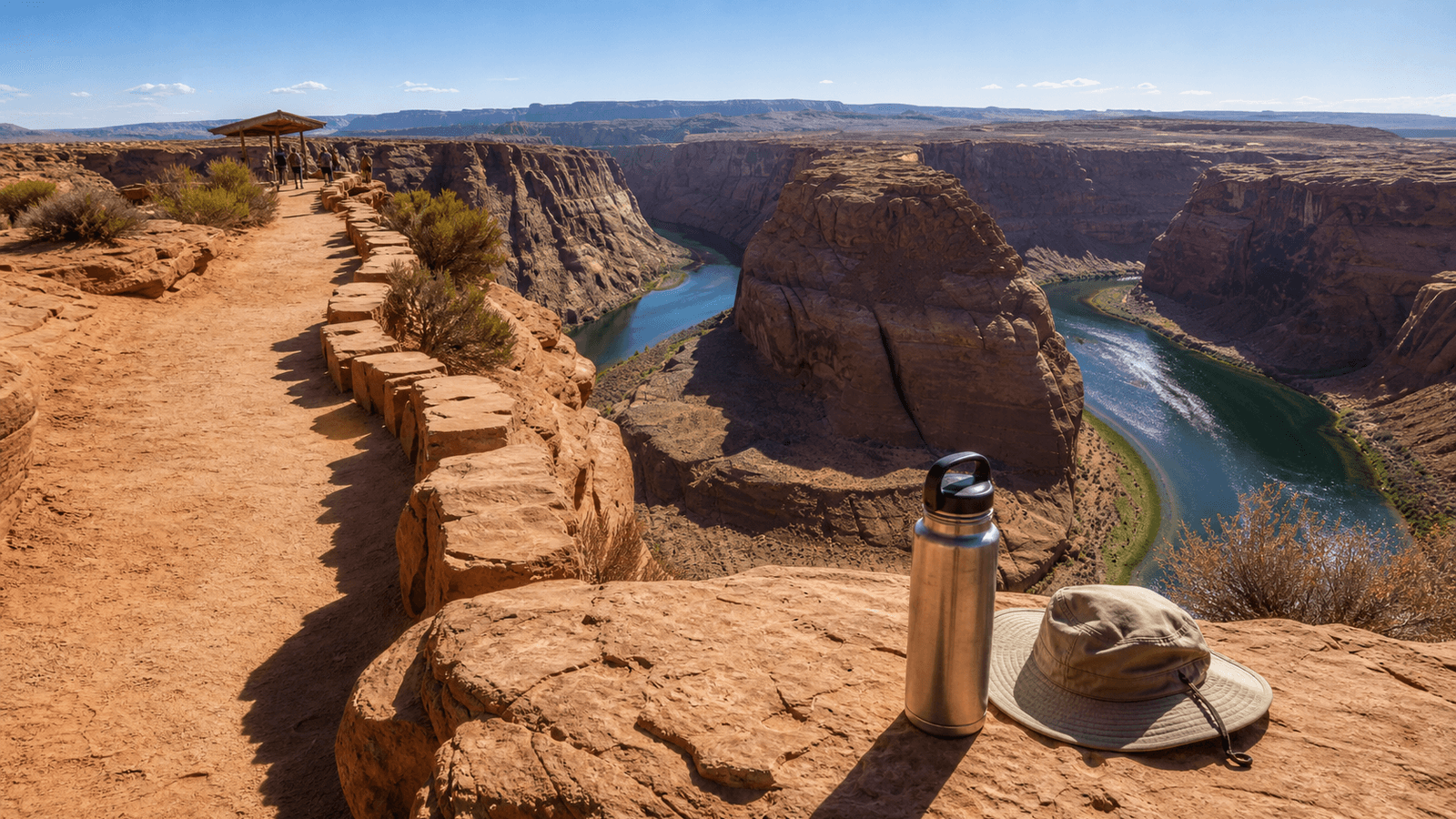 Horseshoe Bend Kante und Hitze