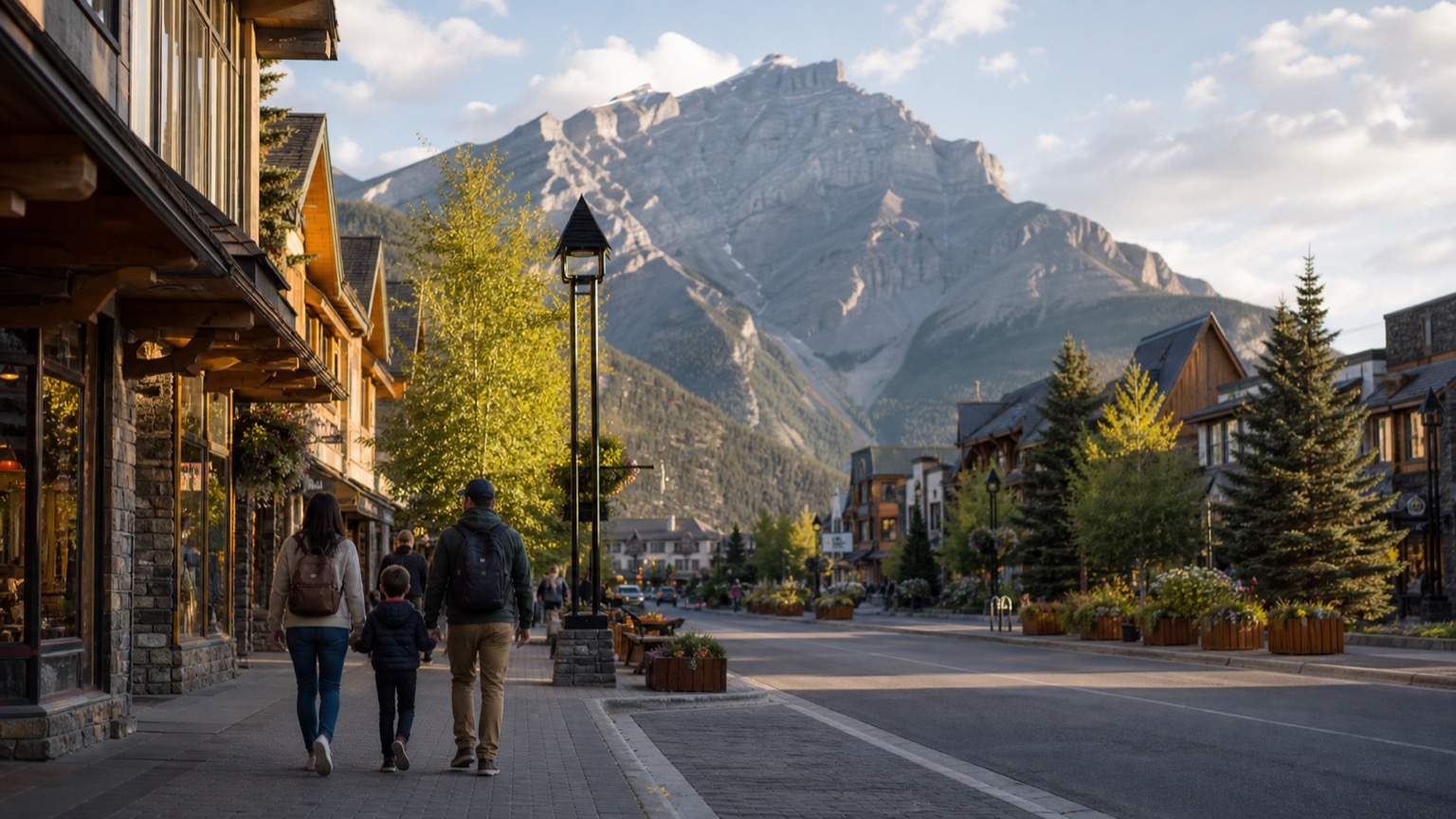 Banff Avenue als kurzer Loop