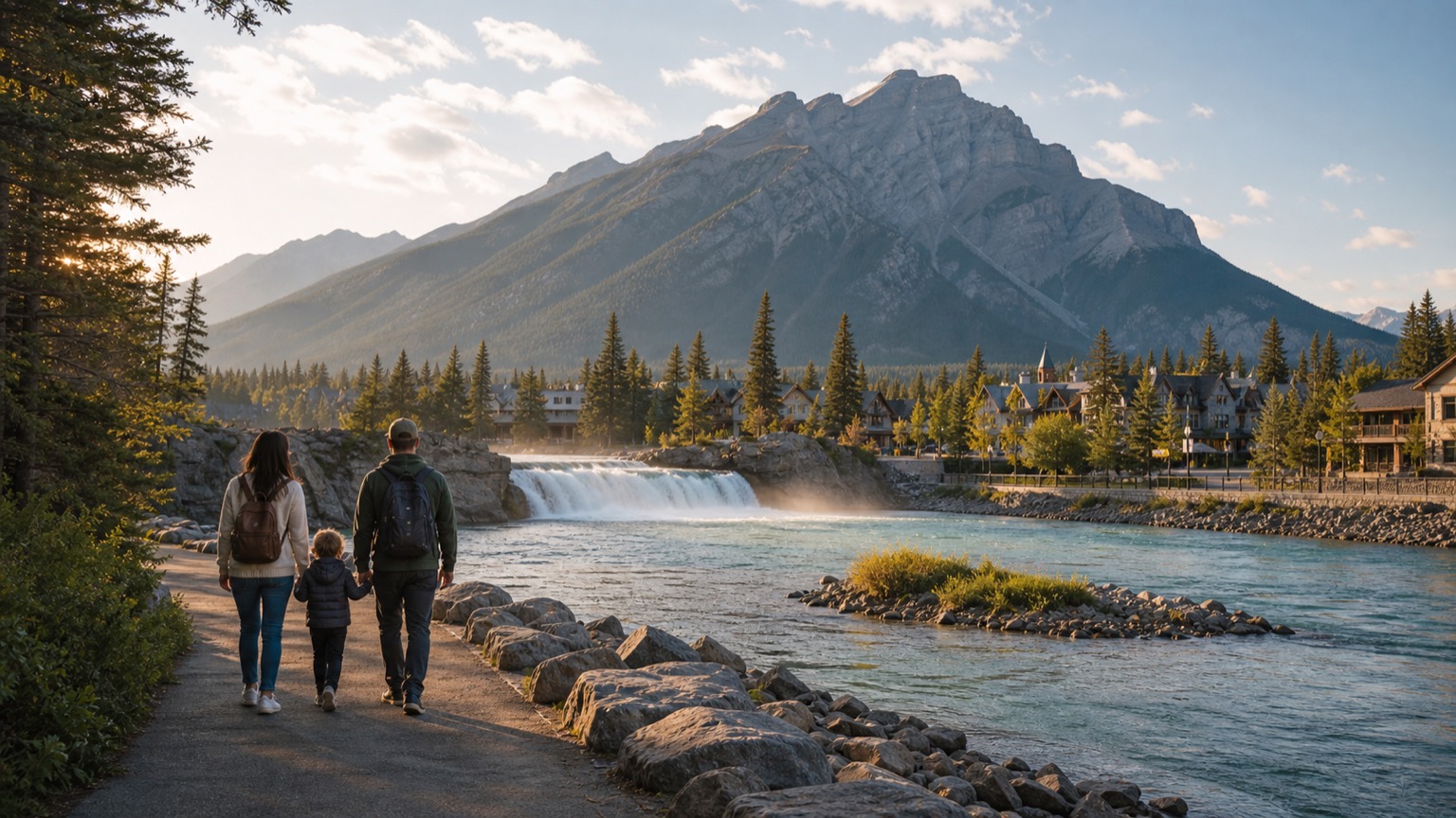 Banff Town, Bow Falls and Sulphur Mountain