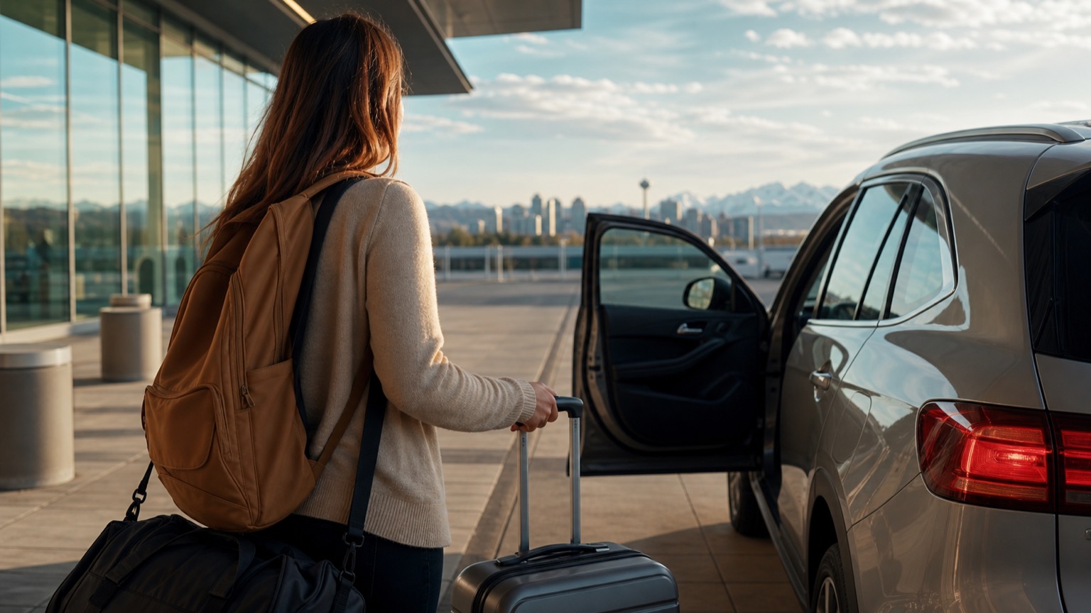 Rental-car pickup at YYC