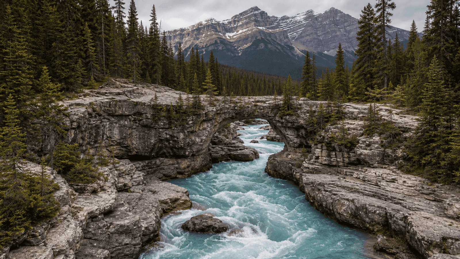 Natural Bridge and Kicking Horse River